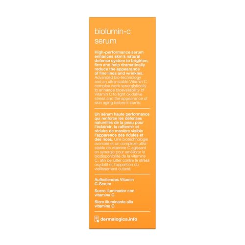 Dermalogica Biolumin-C Serum, Vitamin C Dark Spot Serum for Face with Peptide and AHA - Exfoliates and Reduces Unbalanced Pigmentation for Brighter, Firmer Skin